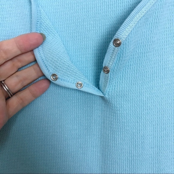 Athleta Turquoise Waffle-weave Snap Front Tank M - Picture 3 of 8
